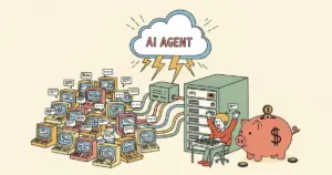 Editorial illustration for: Developer Runs AI Agent on a $7 VPS With IRC as Transport, Capped at $2 Per Day