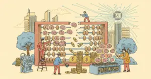 Editorial illustration for: Economist Argues AI Is Severing Link Between Intelligence and Wealth