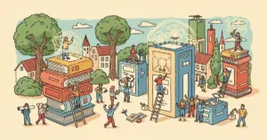 Editorial illustration for: Researchers Propose Using AI Language Models as Cultural Archives for Global Societies