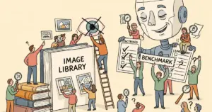 Editorial illustration for: AI models confidently describe images they never saw, and benchmarks fail to catch it