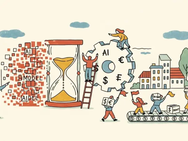 Editorial illustration for: AI Models Lose Their Edge Within Weeks as Distillation Accelerates the Commoditization Cycle