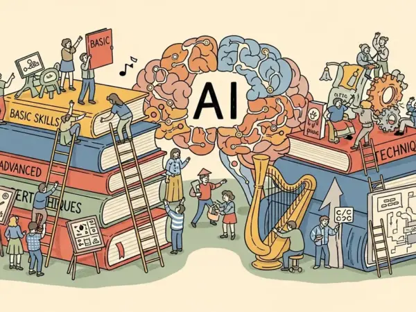 Editorial illustration for: Anthropic Data Shows AI Skill Improves with Practice, May Widen Inequality