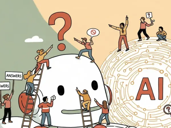 Editorial illustration for: Study Finds AI Users Adopt Incorrect Answers 73% of the Time When Models Err
