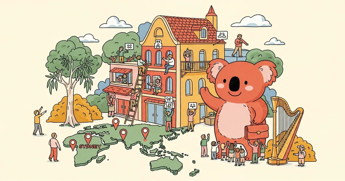 Editorial illustration for: Anthropic Opens Sydney Office as Fourth Asia-Pacific Location