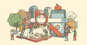 Editorial illustration for: Apple Pivots Its AI Strategy to App Store, Search-Like Platform Approach