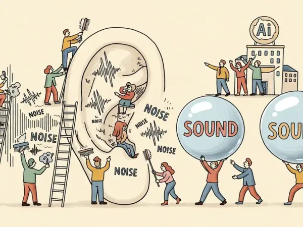 Editorial illustration for: Krisp Review 2026: AI Noise Cancellation That Actually Works