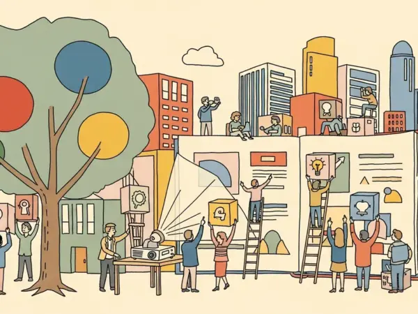 Editorial illustration for: Pitch Review 2026: The Modern Alternative to Google Slides and PowerPoint