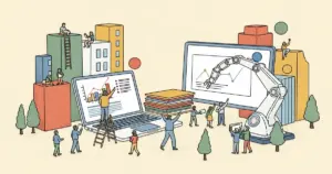 Editorial illustration for: SlidesAI Review 2026: AI-Generated Google Slides in Seconds