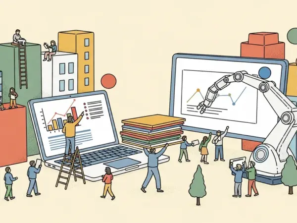 Editorial illustration for: SlidesAI Review 2026: AI-Generated Google Slides in Seconds