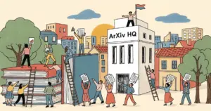Editorial illustration for: ArXiv to Become Independent Nonprofit After 35 Years Under Cornell University