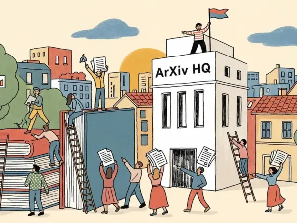 Editorial illustration for: ArXiv to Become Independent Nonprofit After 35 Years Under Cornell University
