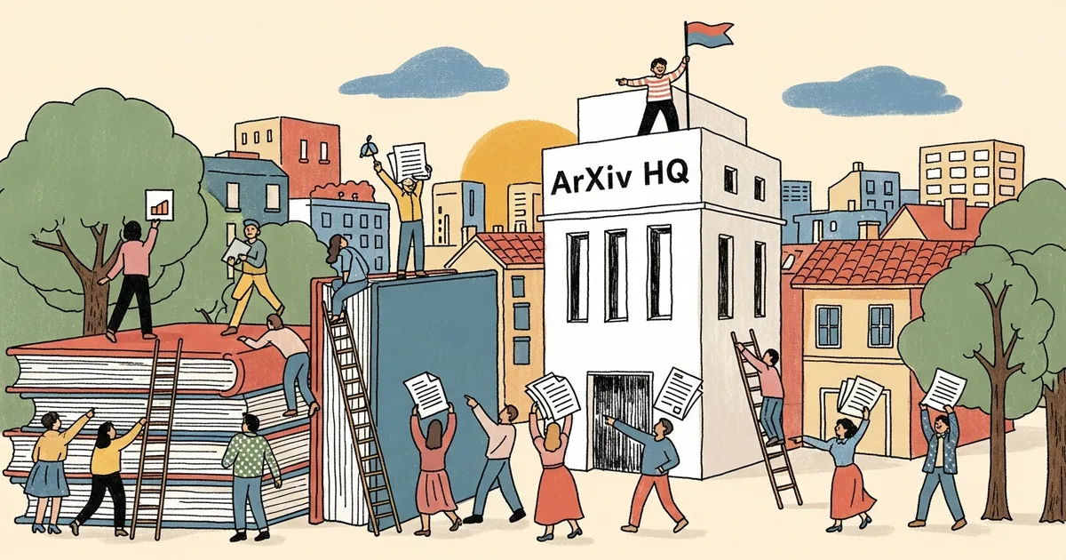 Editorial illustration for: ArXiv to Become Independent Nonprofit After 35 Years Under Cornell University
