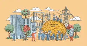 Editorial illustration for: AutoB2G: A Large Language Model-Driven Agentic Framework For Automated Building-Grid Co-Simulatio