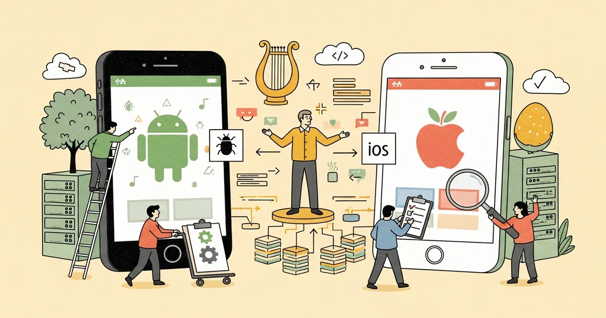 Editorial illustration for: Developer Uses Claude to Automate Mobile App QA Across Android and iOS