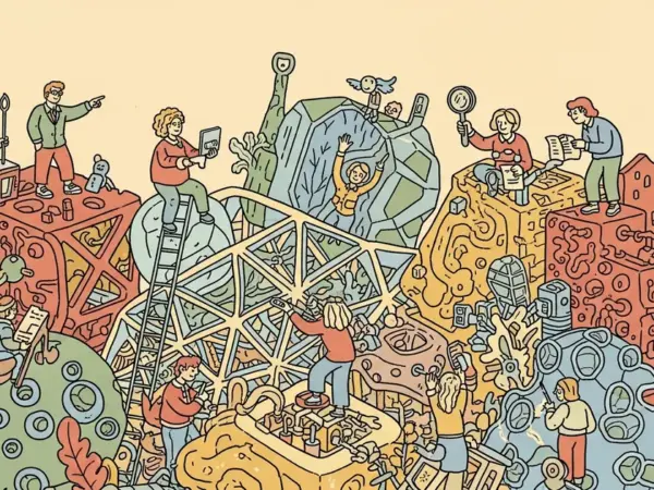 Editorial illustration for: AutoMS: Multi-Agent Evolutionary Search for Cross-Physics Inverse Microstructure Design