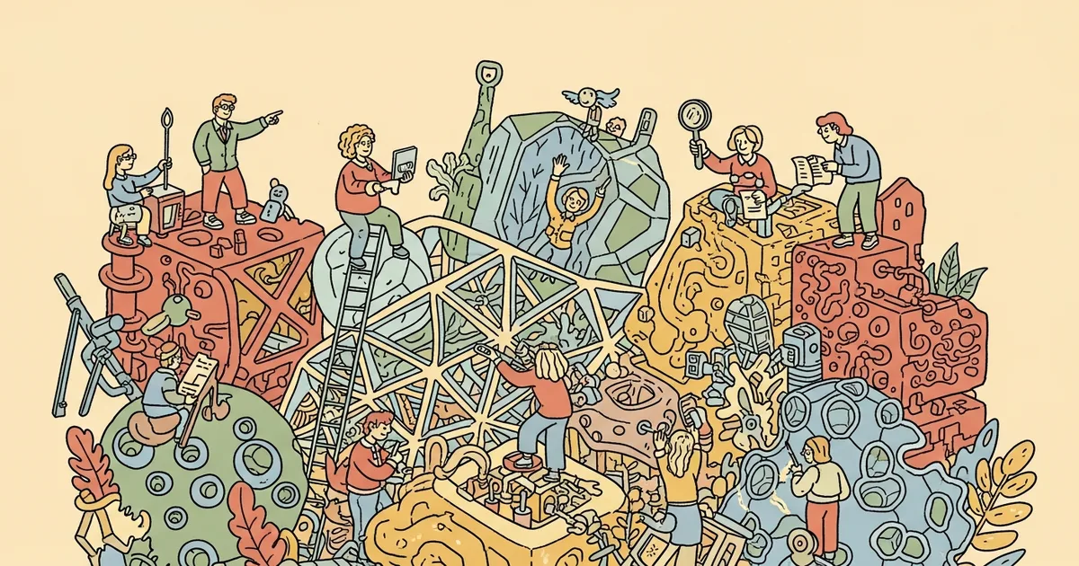 Editorial illustration for: AutoMS: Multi-Agent Evolutionary Search for Cross-Physics Inverse Microstructure Design