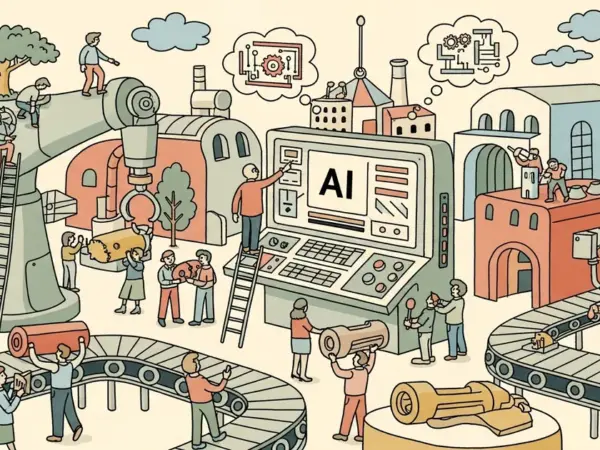 Editorial illustration for: Jeff Bezos Wants $100 Billion to Remake Manufacturing With AI