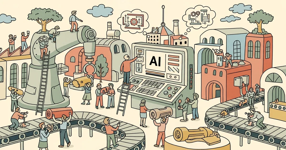 Editorial illustration for: Jeff Bezos Wants $100 Billion to Remake Manufacturing With AI