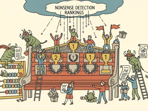 Editorial illustration for: BullshitBench Results Show Anthropic Claude Models Dominate Top Seven Spots in Nonsense Detection