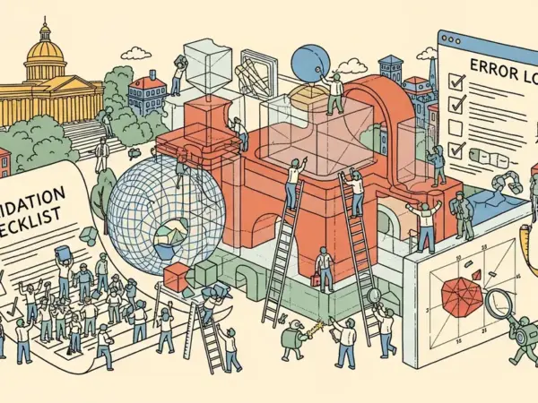 Editorial illustration for: CADSmith: Multi-Agent CAD Generation with Programmatic Geometric Validation