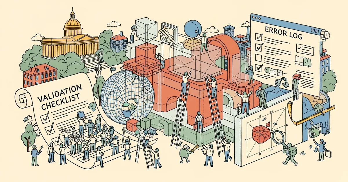 Editorial illustration for: CADSmith: Multi-Agent CAD Generation with Programmatic Geometric Validation