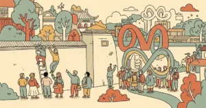 Editorial illustration for: China Bars Founders of AI Startup Manus from Leaving Country Amid Meta Acquisition Probe