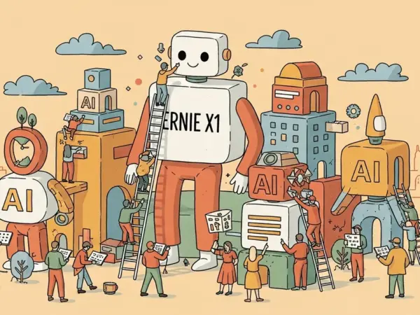 Editorial illustration for: UBS: Five Chinese AI Models Now Surpass DeepSeek, Led by Baidu's ERNIE X1