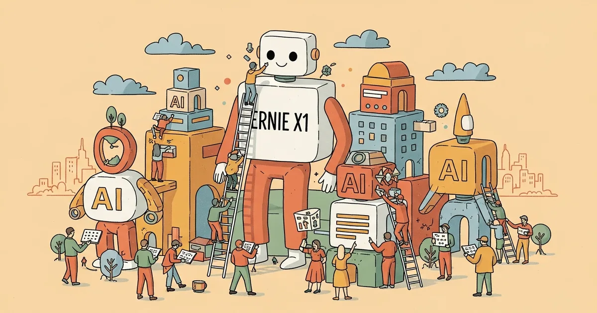 Editorial illustration for: UBS: Five Chinese AI Models Now Surpass DeepSeek, Led by Baidu's ERNIE X1