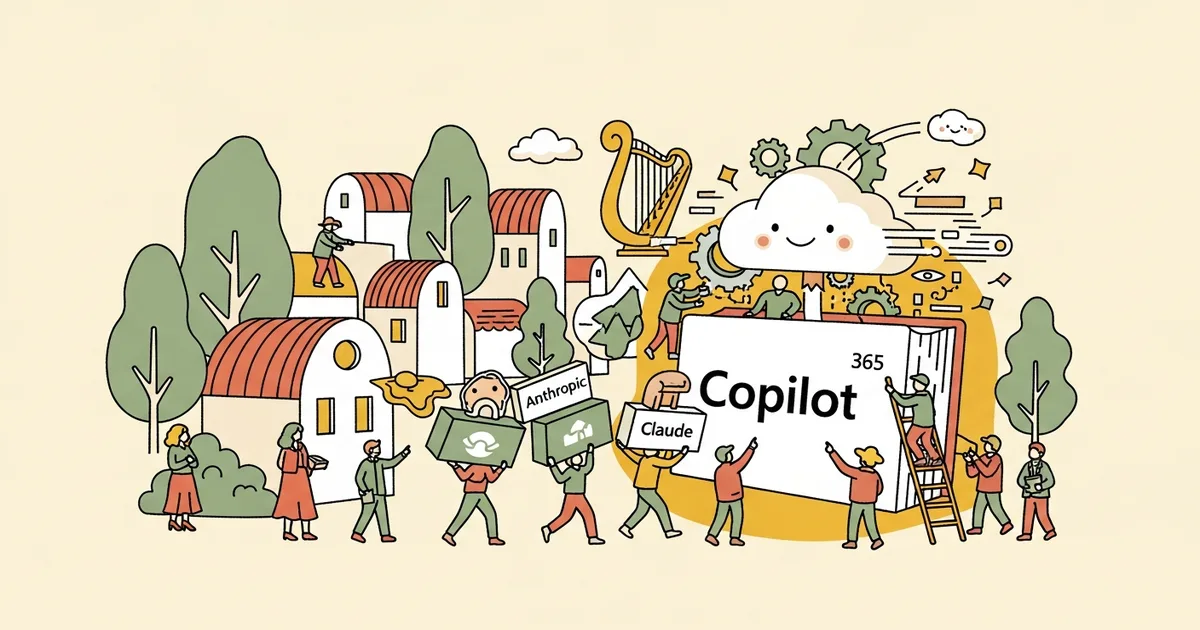 Editorial illustration for: Anthropic Subprocessor Changes Enable Claude Models by Default in Microsoft 365 Copilot