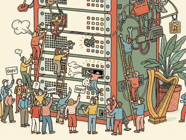 Editorial illustration for: Anthropic's Claude Suffers Four Major Outages in March 2026, Raising Reliability Questions