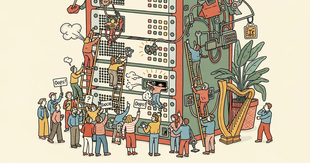 Editorial illustration for: Anthropic's Claude Suffers Four Major Outages in March 2026, Raising Reliability Questions