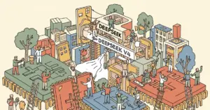 Editorial illustration for: DeepSeek V4: China's First Frontier Model Built for Chinese Chips