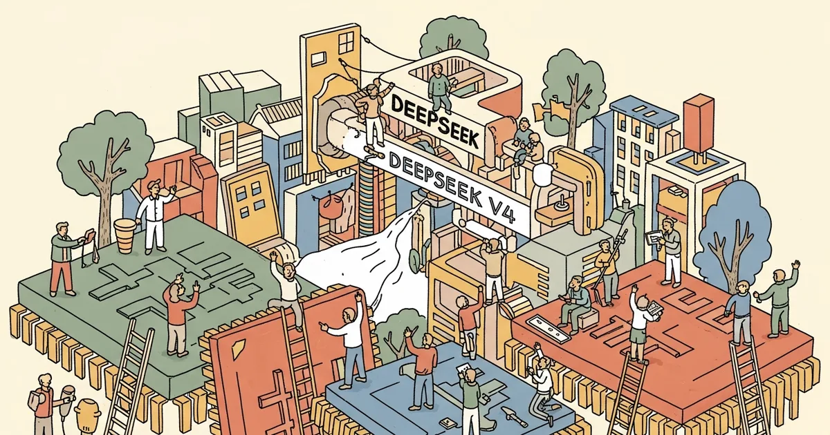 Editorial illustration for: DeepSeek V4: China's First Frontier Model Built for Chinese Chips