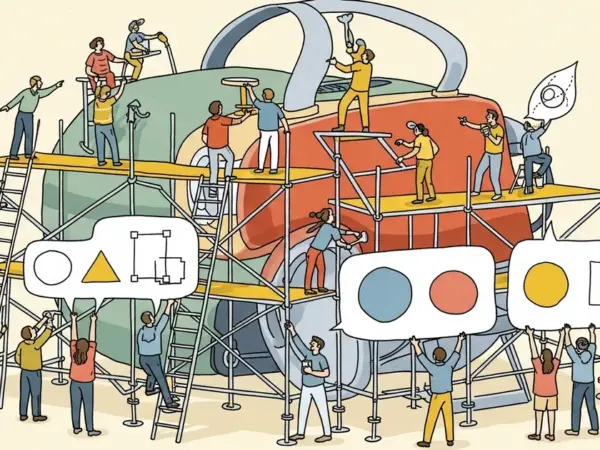 Editorial illustration for: DesignWeaver: Dimensional Scaffolding for Text-to-Image Product Design