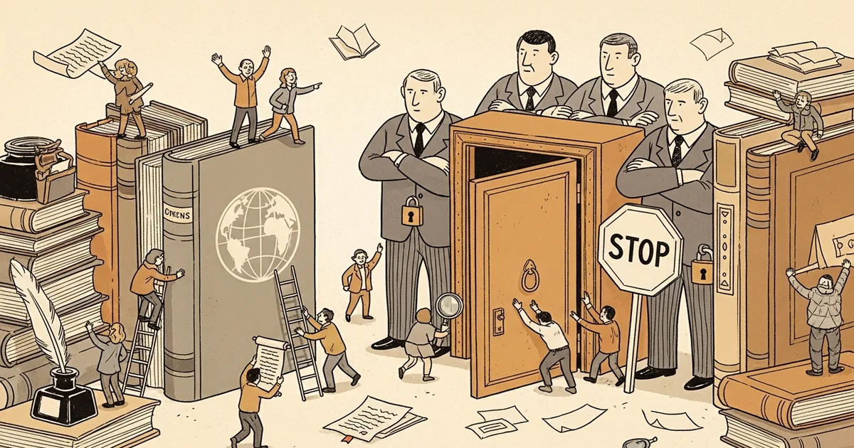 Editorial illustration for: EFF: Major Publishers Blocking Internet Archive Threatens Historical Record