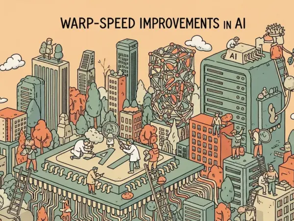 Editorial illustration for: Goldman CIO on the Warp-Speed Improvements in AI