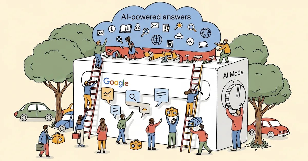 Editorial illustration for: Google AI Mode Explained: How Google Search Is Changing With AI-Powered Answers