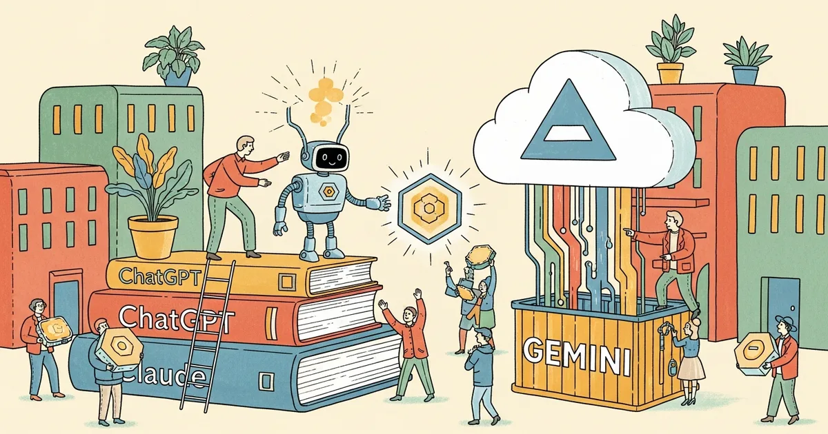 Editorial illustration for: Google Gemini Adds Memory Import Feature for ChatGPT and Claude Users