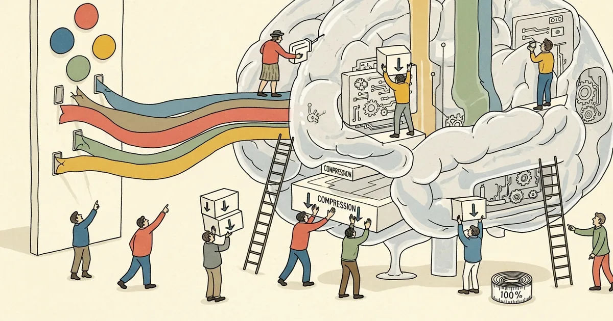 Editorial illustration for: Google's TurboQuant Compresses AI Memory Cache Without Accuracy Loss