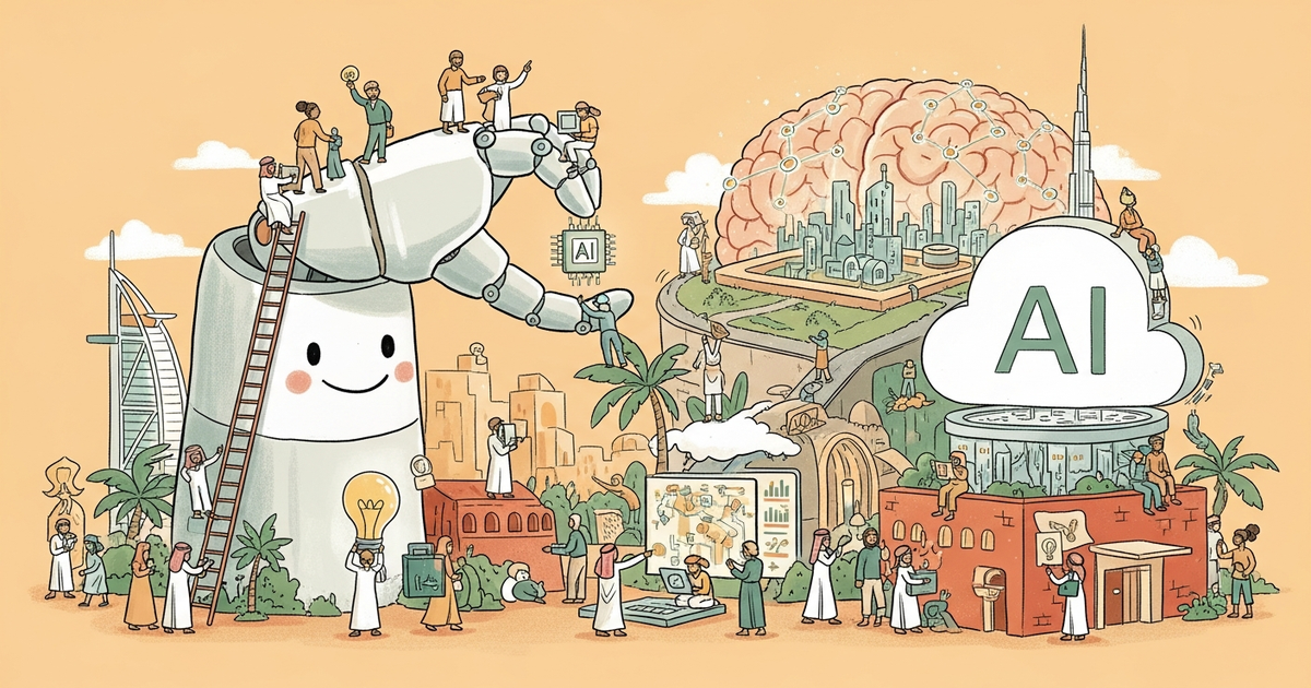 MegaOne AI editorial illustration — gulf-states-ai-2026