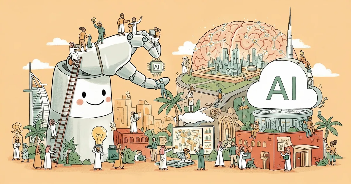 MegaOne AI editorial illustration — gulf-states-ai-2026
