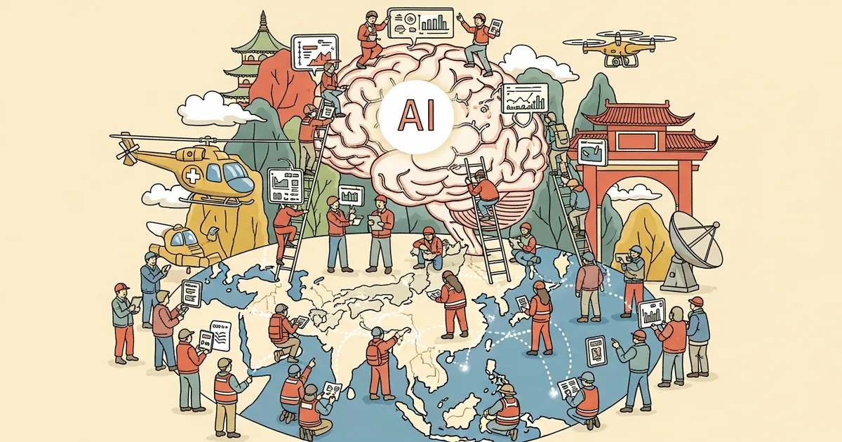 Editorial illustration for: Helping disaster response teams turn AI into action across Asia