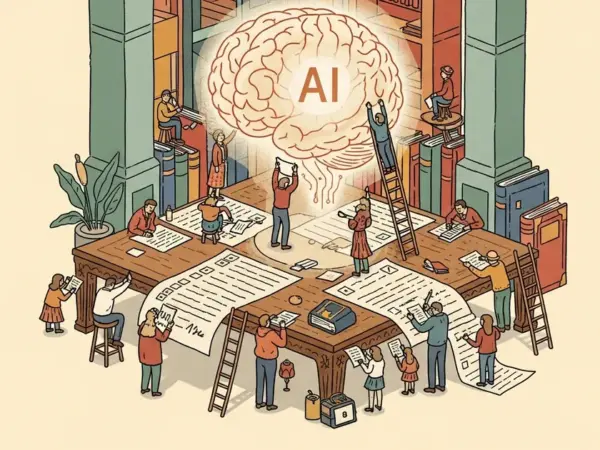 Editorial illustration for: Humanity's Last Exam Exposes the Gap Between AI Hype and Expert-Level Knowledge