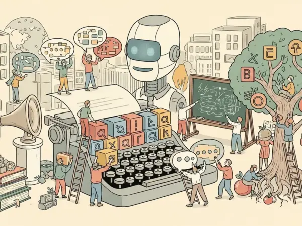 Editorial illustration for: Inside the Odd&mdash;and Oddly Human&mdash;Work of Teaching AI to Talk