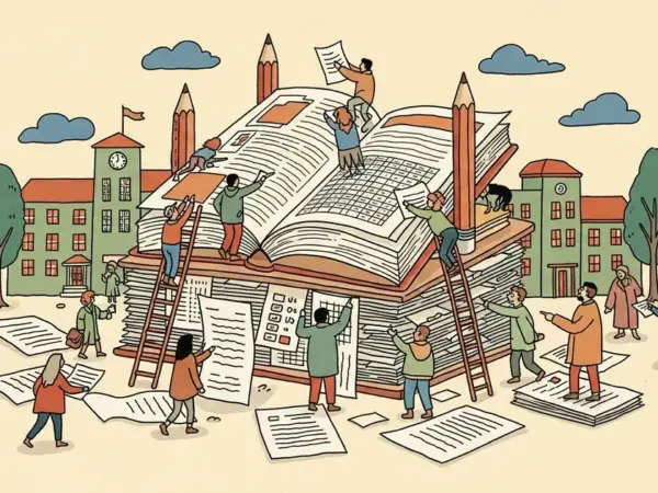 Editorial illustration for: Iran School Bombing Investigation Points to Database Failure Not AI Targeting as Root Cause