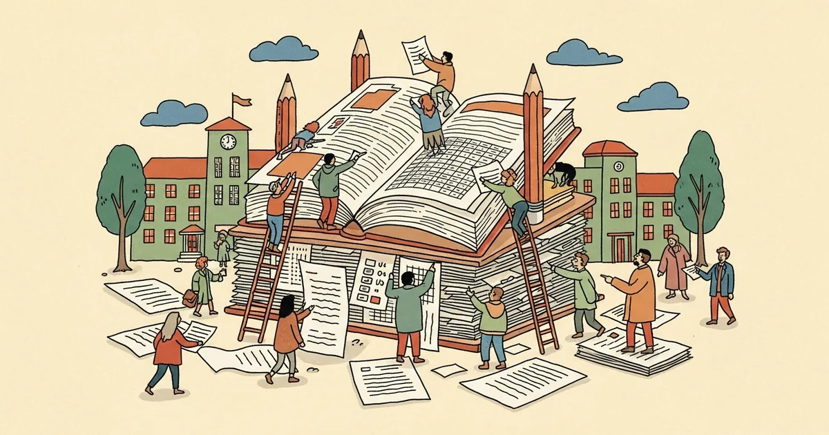 Editorial illustration for: Iran School Bombing Investigation Points to Database Failure Not AI Targeting as Root Cause