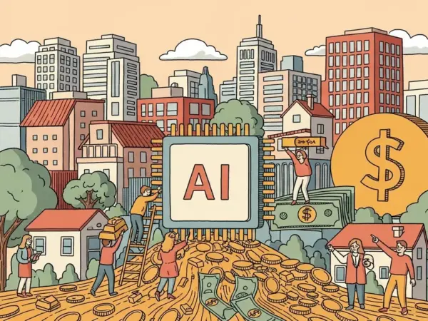 Editorial illustration for: Ex-Goldman Banker's AI Chip Startup Kandou AI Raises $225 Million from SoftBank