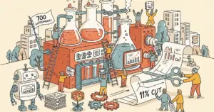 Editorial illustration for: Karpathy's AutoResearch Agent Runs 700 Experiments in Two Days, Cuts GPT-2 Training Time 11%