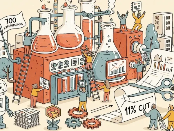 Editorial illustration for: Karpathy's AutoResearch Agent Runs 700 Experiments in Two Days, Cuts GPT-2 Training Time 11%