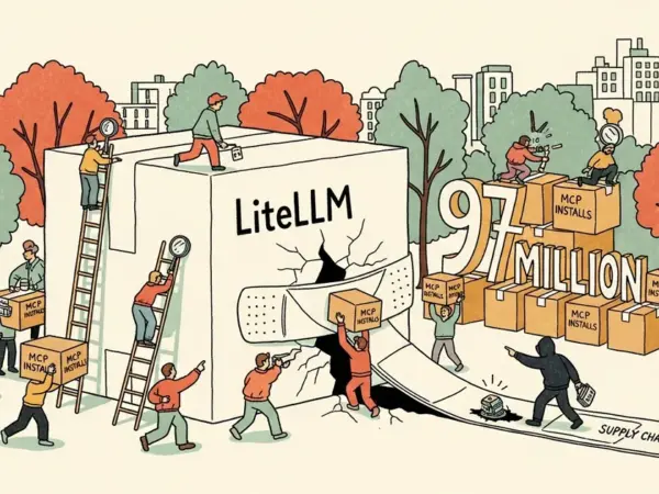 Editorial illustration for: The LiteLLM Supply Chain Attack That Hit 97 Million MCP Installs
